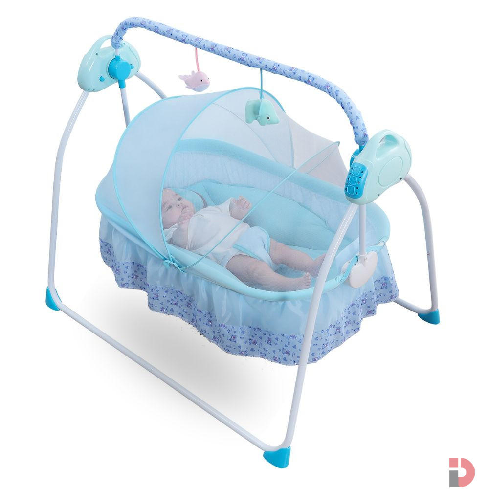 Modern Baby Cradle with Rocking Feature Like New