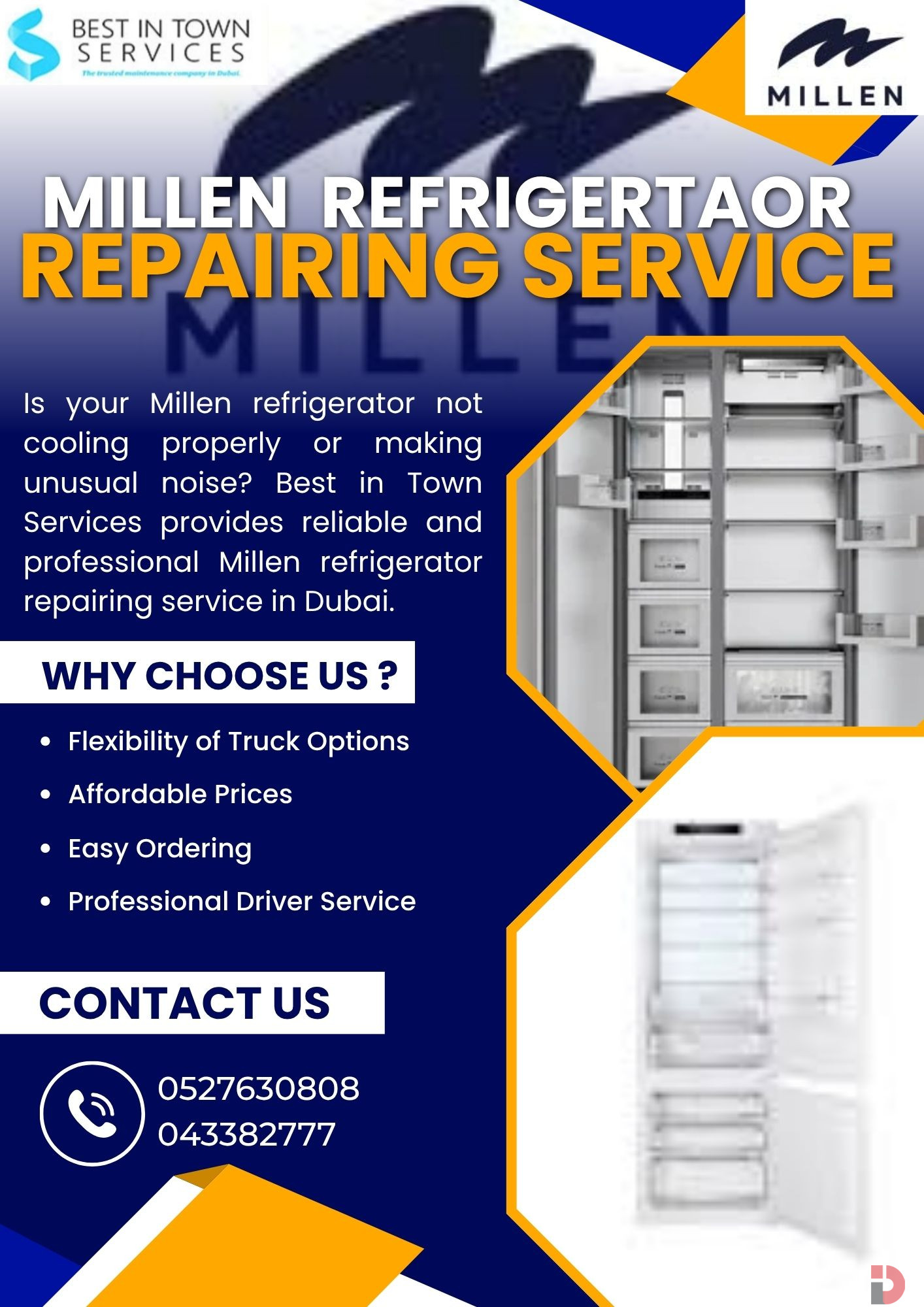 Millen REFRIGERATOR REPAIRING SERVICE DUBAI