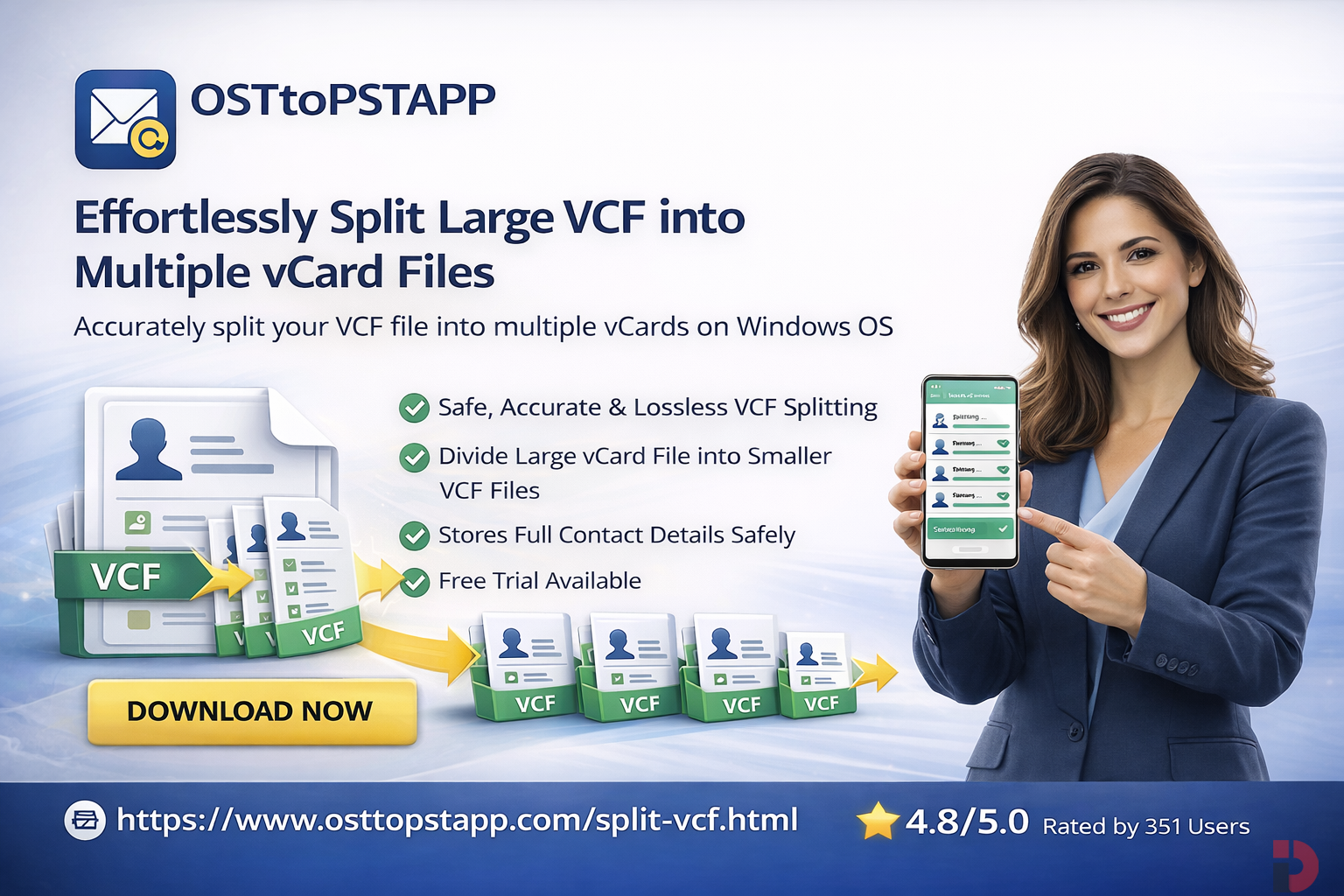 Reliable VCF Contact Splitter to Organize Contact Databases