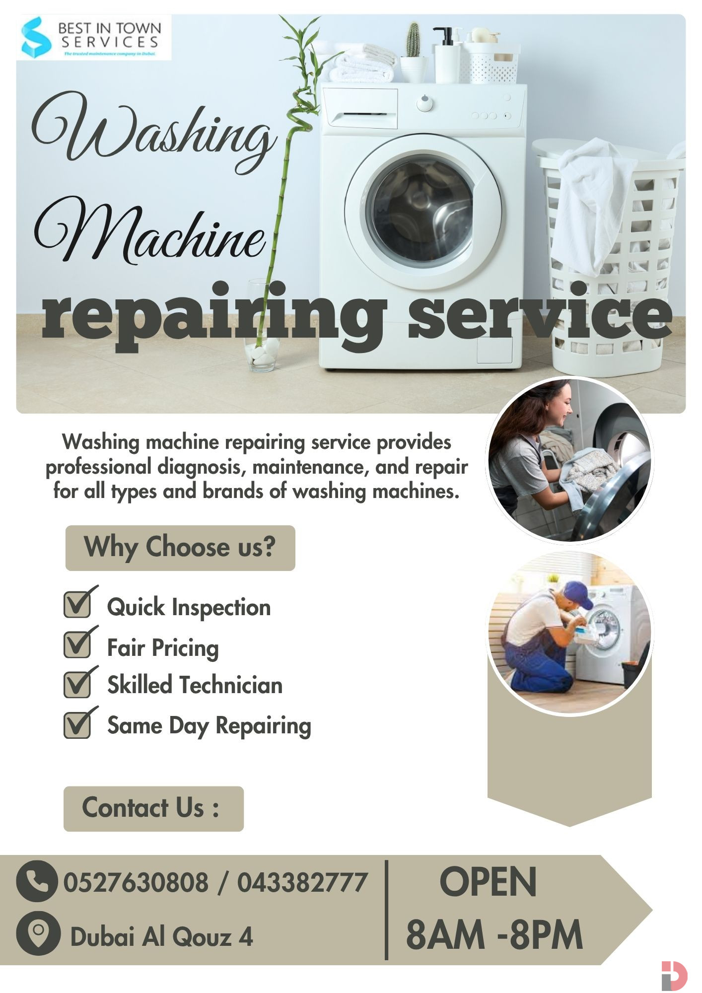 washing machine repairing service Dubai